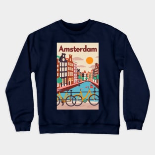 A Vintage Travel Art of Amsterdam - Netherlands Crewneck Sweatshirt